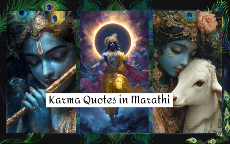 100+ Best Karma Quotes in Marathi – Heart-Touching, Motivational & Life Lesson Quotes | Frame Caption