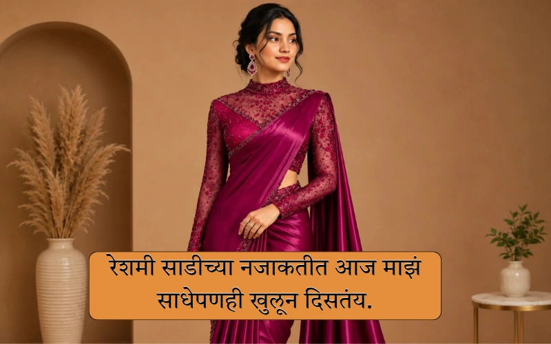 Silk Saree Captions For Instagram In Marathi