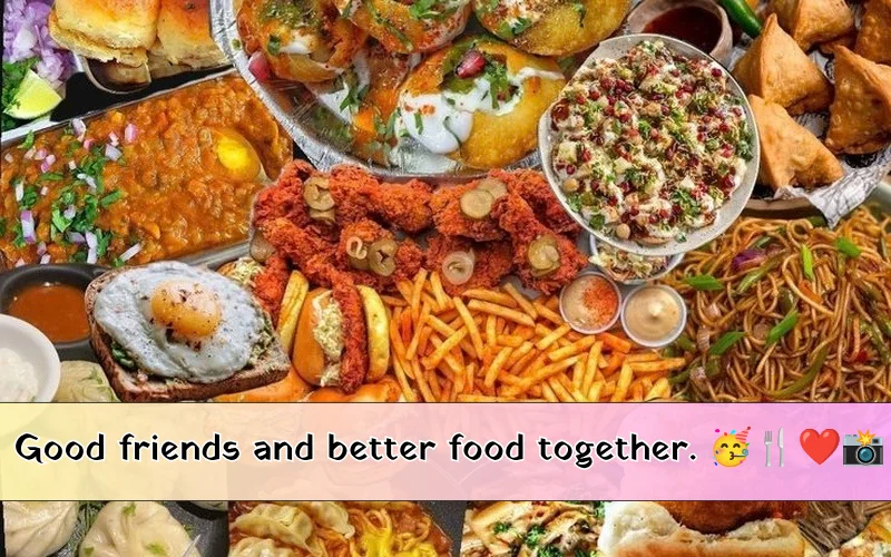 Foodie Captions With Friends