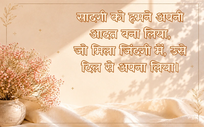 सादगी पर शायरी 2 LINE