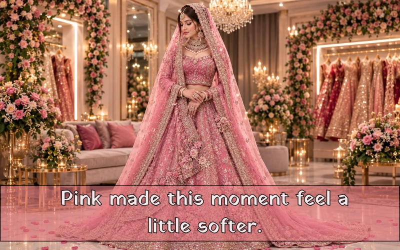 Pink Lehenga Captions For Instagram
