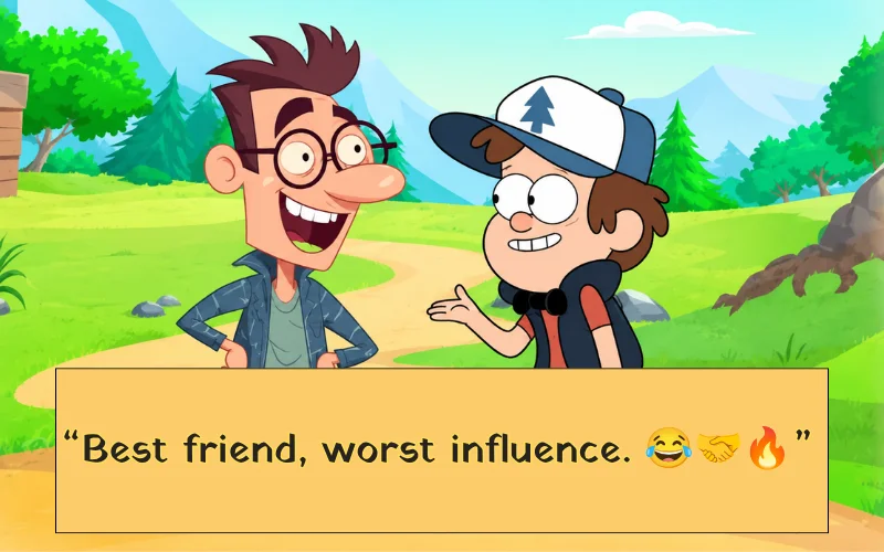 Short Funny Captions For Best Friend