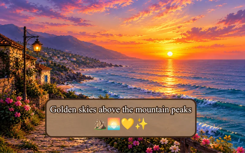 Mountain Sunset Captions For Instagram ⛰️
