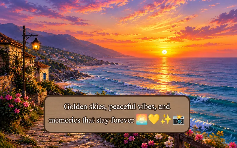 Sunset Captions For Instagram