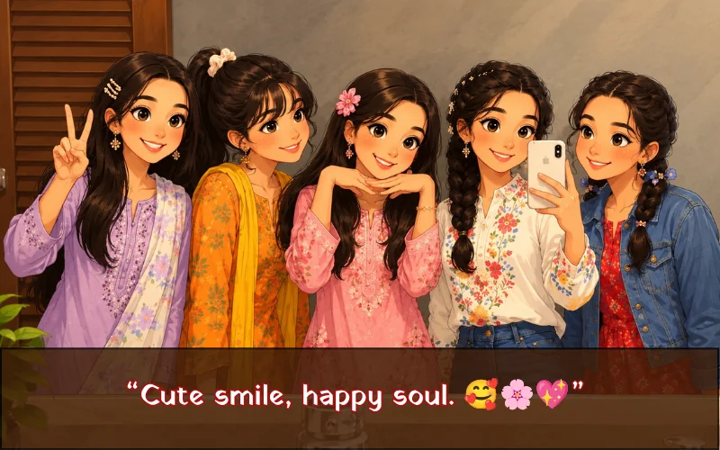 Cute Caption For Beautiful Girl