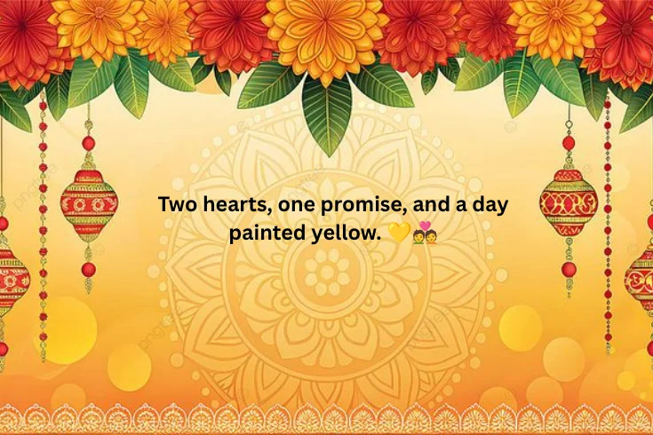 Haldi Ceremony Captions for Couple 💑