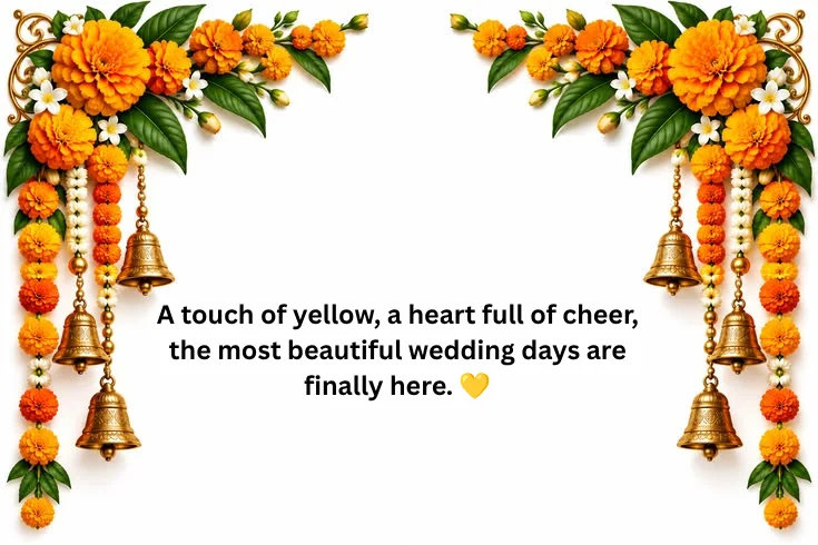 Haldi Vibes Caption