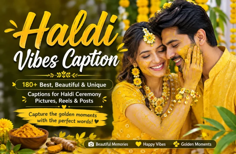 180+ Best Haldi Vibes Caption: | Frame Caption