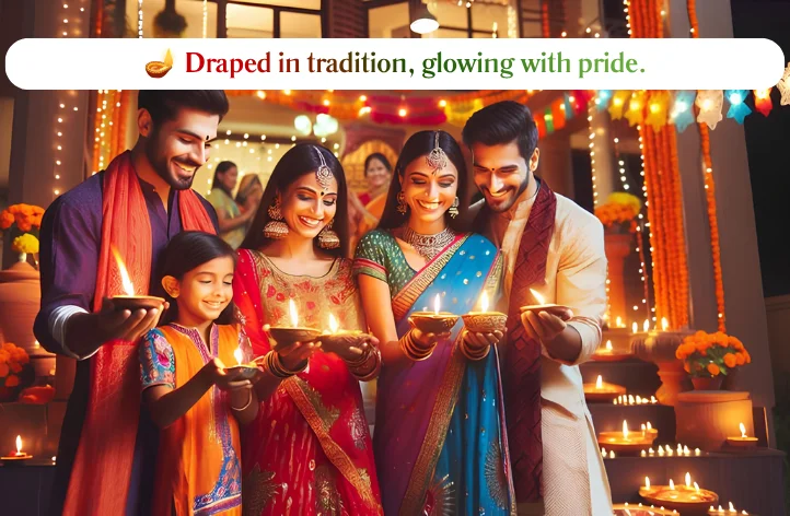 Traditional Outfit Diwali Captions 
